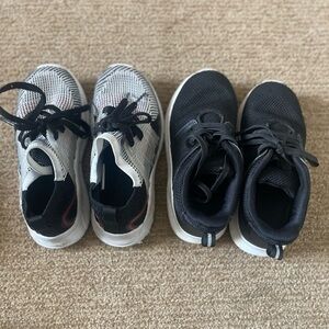 2 boys, tennis shoes